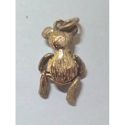 65 - 9ct yellow gold Teddy Bear charm,

2.6 grams