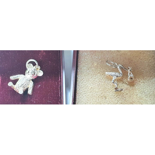 66 - Six silver charms, all as new and all in presentation boxes (6)