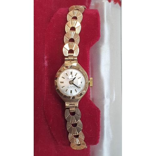 154 - Ladies vintage Perona 17 jewel Incabloc 9ct gold case and original 9ct yellow gold 