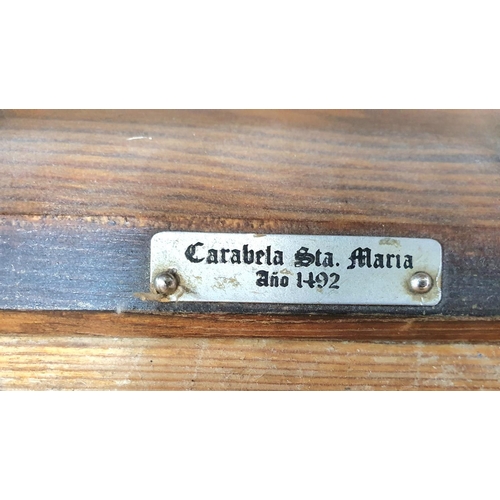 178 - Old Spanish model ship of the 1492 ship the Carabala Santa Maria