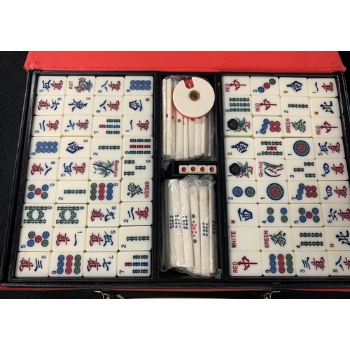 187 - Complete and unused, Mah-Jong set in carry case