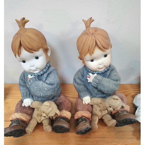 204 - Two large, hand-painted Hopes and Dreams figures, 