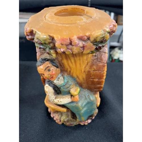 252 - Large old ornate candle