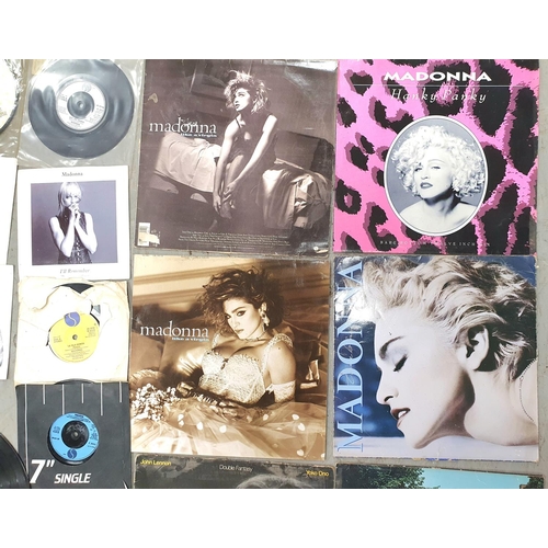 375 - Small collection of Madonna & Beatles singles and LPs (Qty)