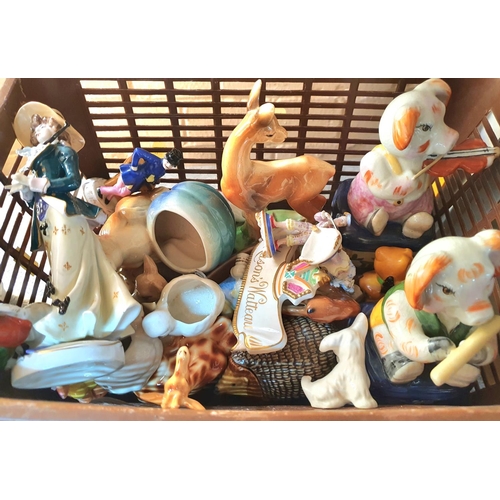 462 - Large quantity of various small ceramic figurines etc (Qty)