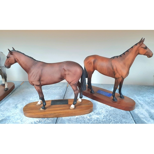 491 - Beswick connoisseur statues of Nijinsky & Arkle, on wood plinths (2),

Both are approx 31cm long