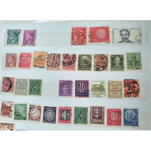 450 - Four stamp albums including a whole album of German, good collection of Japan, China and Hong Kong, ... 