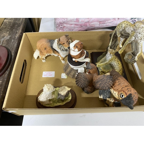 1037 - Box of small, good quality animal & bird figurines (Qty)