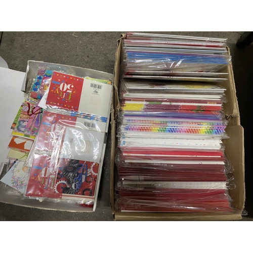 1100 - Two boxes of, as new, greetings cards (Qty)