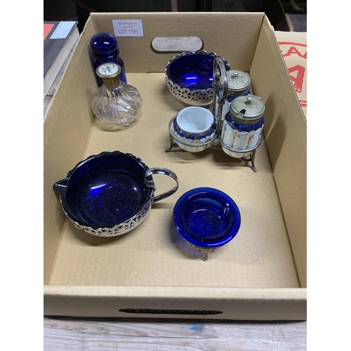 1191 - Selection of items including sugar bowl etc