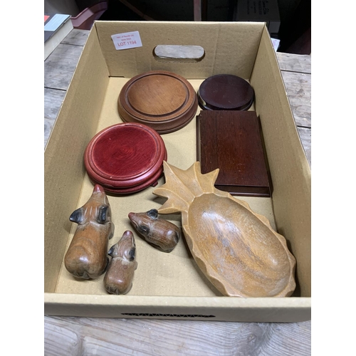 1194 - Qty of wooden items including plinths