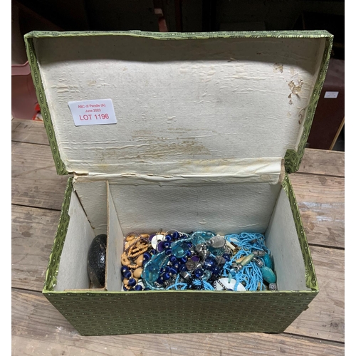 1196 - Box of costume jewellery