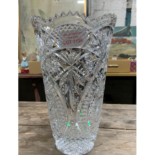 1199 - Large cut glass vase