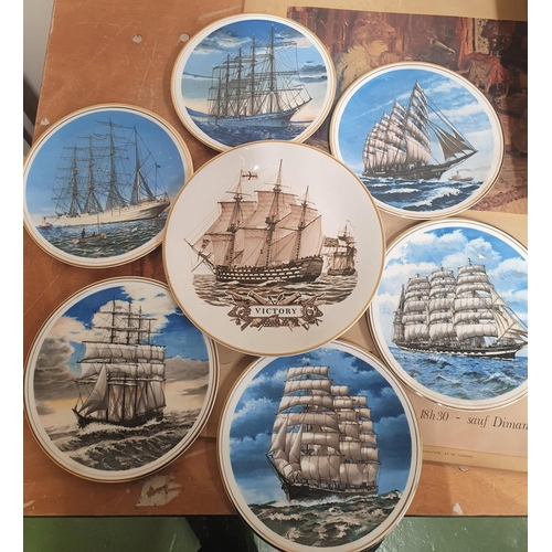 1226 - 7 collectors plates celebrating ship designs