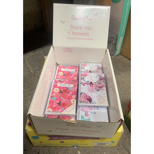 1087 - 2 boxes of cards including 'Thank you' cards (2)