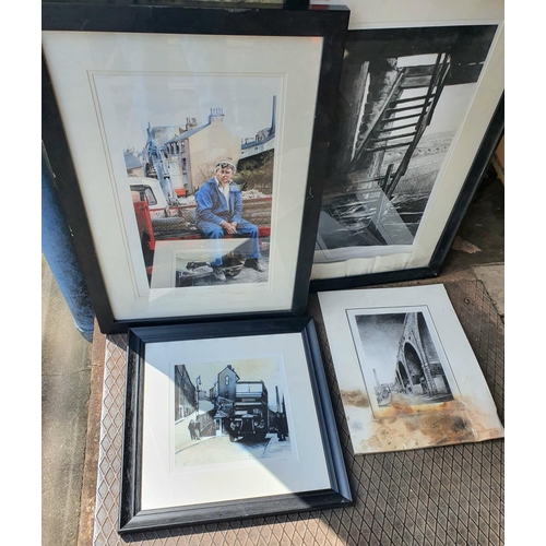 254 - Three framed artist proof prints by the same artist together with another unframed example (4)