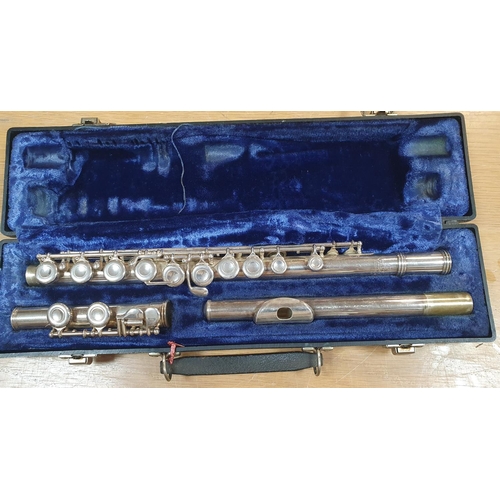 280 - Emerson (USA) Soloist silver plated flute with hard carry case