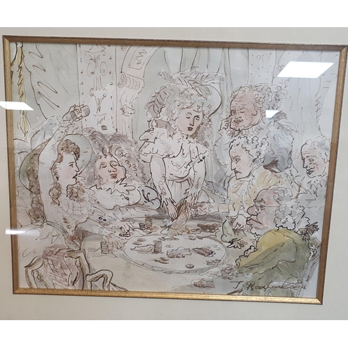 23 - Manner of Thomas ROWLANDSON (1756-1827) watercolour wash 