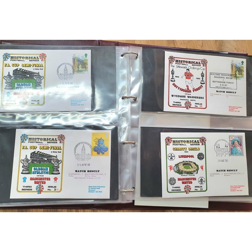 173 - Historical Football first day covers to include many finals, semi finals, charity shields etc (Qty)