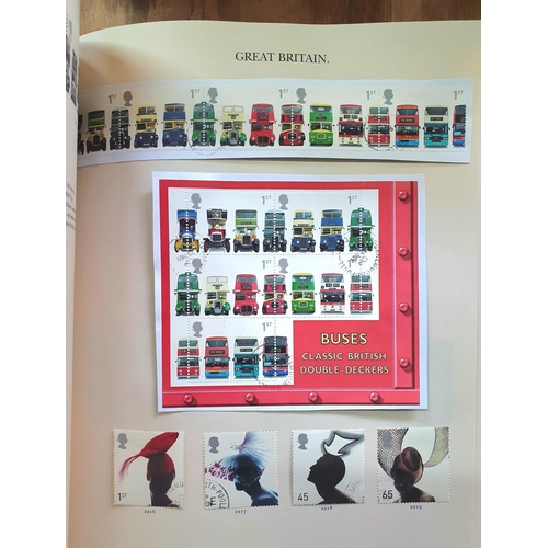 174 - Four Green Winsor GB albums containing every British used stamp including mini sheets 2002-2019