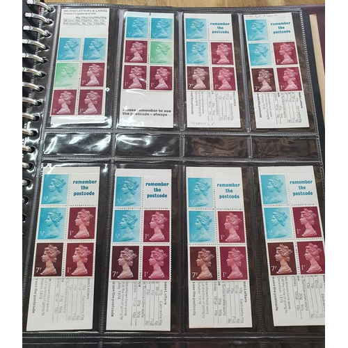 177 - Stanley Gibbons red album of British EQII Machin MU complete stamp sets etc (Qty)