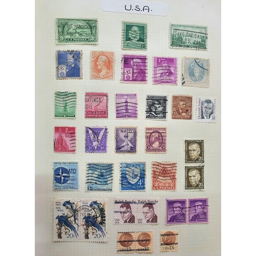 185 - Large quantity of USA stamps in 3 albums including 19th and 20thC examples, mint unmounted, blocks e... 