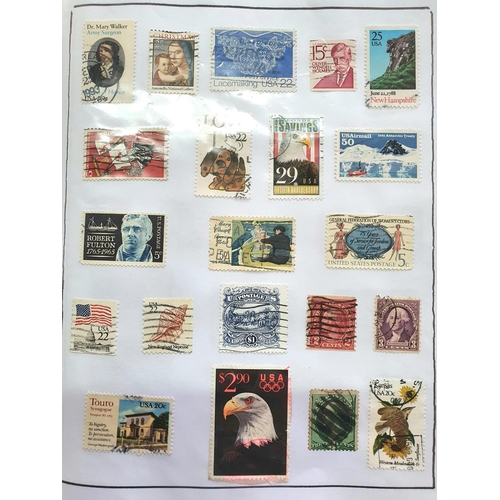 185 - Large quantity of USA stamps in 3 albums including 19th and 20thC examples, mint unmounted, blocks e... 