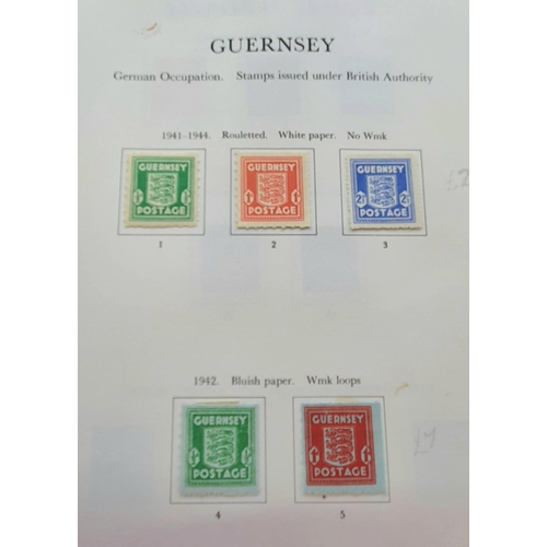 186 - Red Channel Islands album containing both Guernsey and Jersey UM sets and blocks, mainly QE II