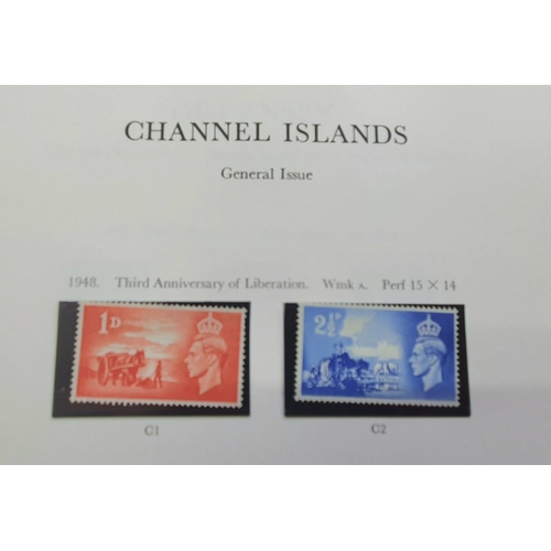 186 - Red Channel Islands album containing both Guernsey and Jersey UM sets and blocks, mainly QE II