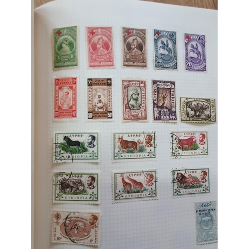 188 - Two albums of world stamps to include a 1944 mint set of Graham Land over-prints, collection of Denm... 