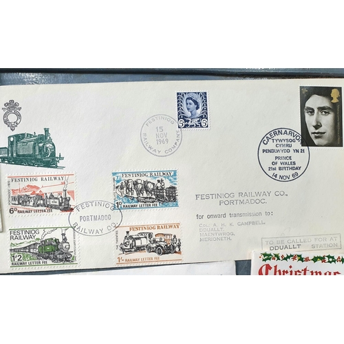 194 - Rare 1969 Festiniog Railway Co F.D.C with special stamp together with approx 19 other 1960s F.D.C in... 