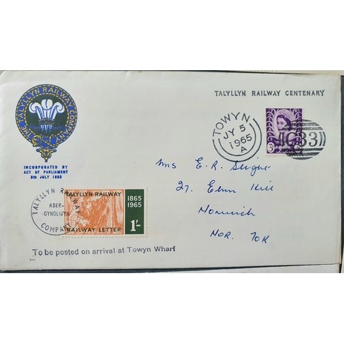 194 - Rare 1969 Festiniog Railway Co F.D.C with special stamp together with approx 19 other 1960s F.D.C in... 