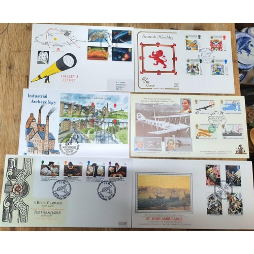 198 - Box of 1980s QEII first day covers, virtually all with special postmarks, many Benhams, (Qty),

some... 