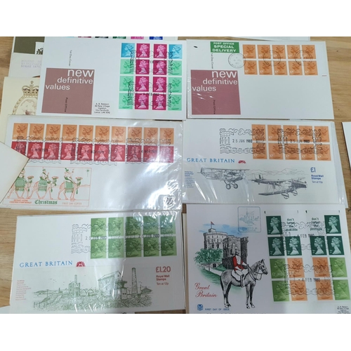 201 - Box of 1970s-2000s QEII first day cover Machin definitives, many with special postmarks, including h... 