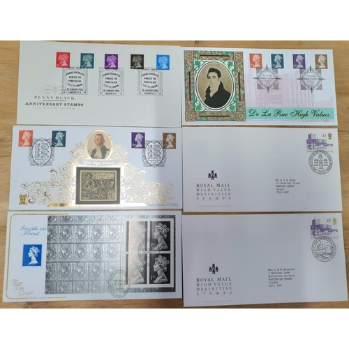 201 - Box of 1970s-2000s QEII first day cover Machin definitives, many with special postmarks, including h... 