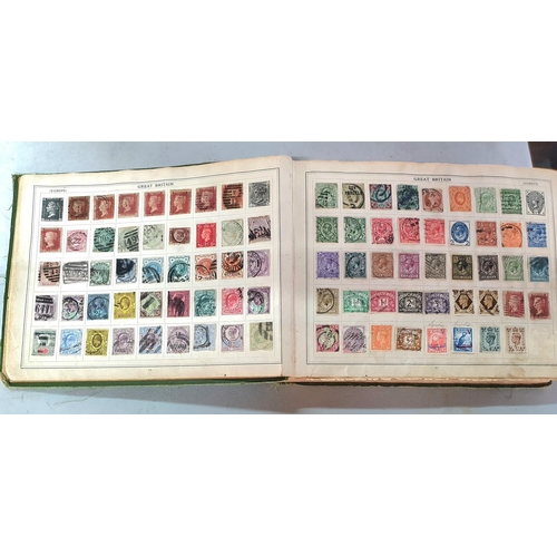 206 - Improved stamp album containing a large quantity of British and world stamps, many 19th and early 20... 