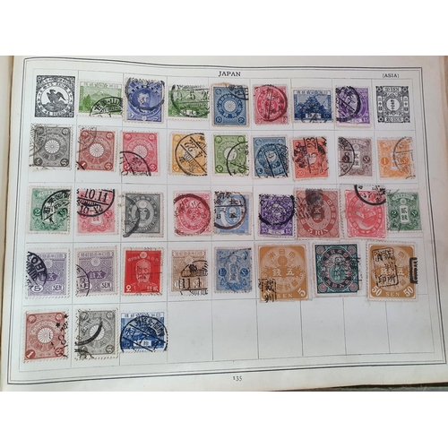 206 - Improved stamp album containing a large quantity of British and world stamps, many 19th and early 20... 