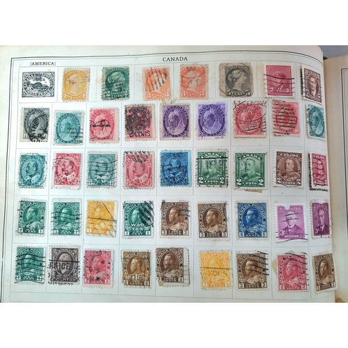 206 - Improved stamp album containing a large quantity of British and world stamps, many 19th and early 20... 