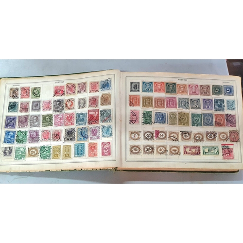 206 - Improved stamp album containing a large quantity of British and world stamps, many 19th and early 20... 