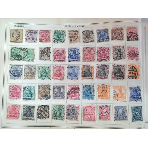 206 - Improved stamp album containing a large quantity of British and world stamps, many 19th and early 20... 