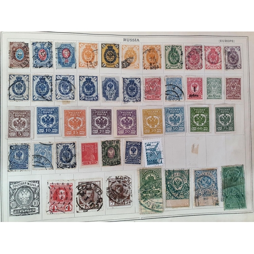 206 - Improved stamp album containing a large quantity of British and world stamps, many 19th and early 20... 