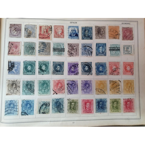 206 - Improved stamp album containing a large quantity of British and world stamps, many 19th and early 20... 