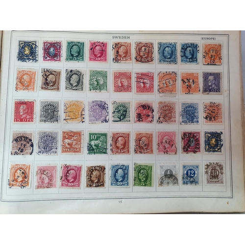 206 - Improved stamp album containing a large quantity of British and world stamps, many 19th and early 20... 