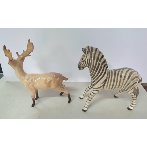 332 - Beswick Reindeer and a Beswick Zebra (2)