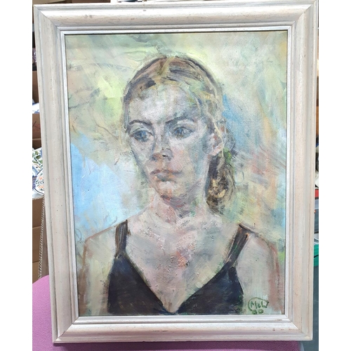 158 - Portrait of Birgitte by McLeod 2000, oil on canvas, framed,

The oil measures 43 x 33 cm