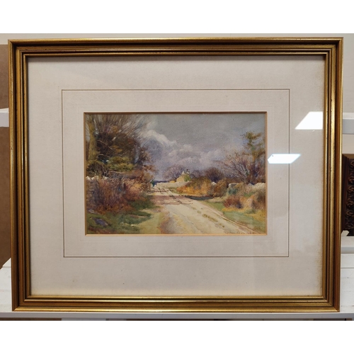 288 - Percy Brooke, watercolour of a lane and woodland scene

15 x 23 cm