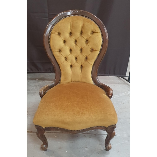 387 - Victorian Spoon Back Lounge Chair