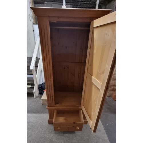 398 - Pine single wardrobe