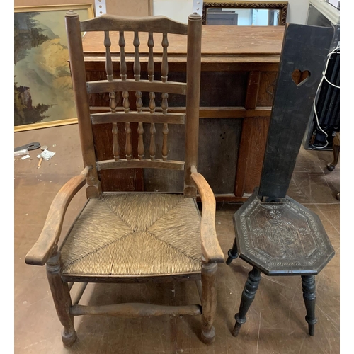 412 - Two antique chairs (2)