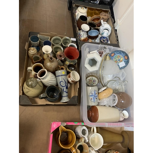 354 - Five boxes of various ceramics (Qty)